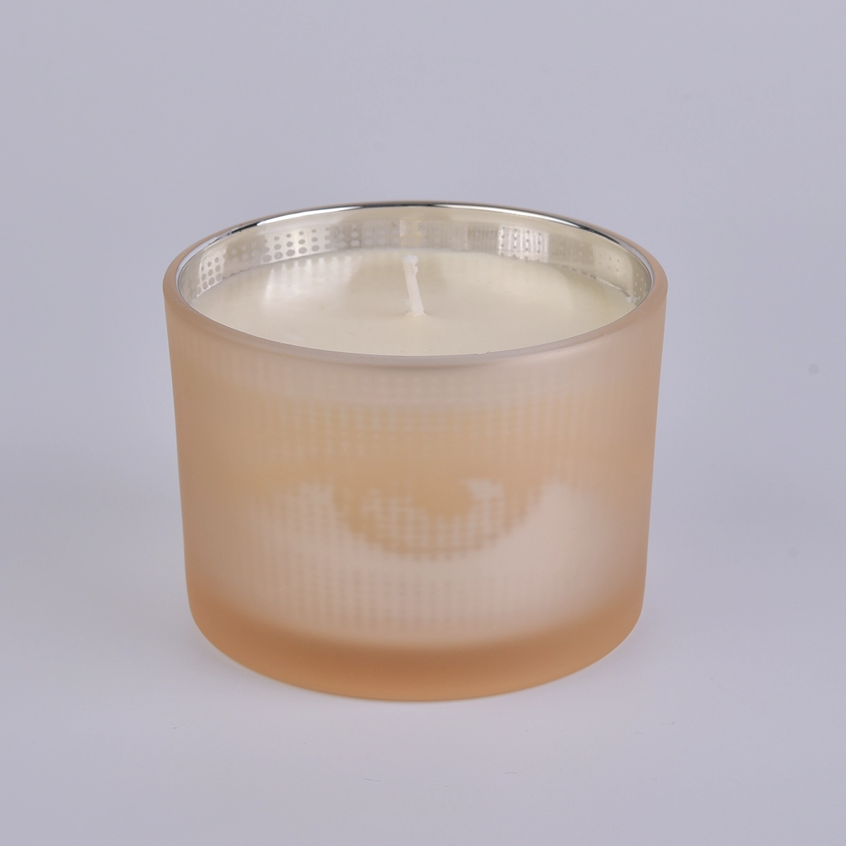unique glass candle container with wood lid, decorative glass vessel for candle making