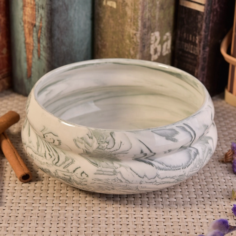Unique ceramic scented bowl votive candle vessel custom candle holders with lid wedding decor wholesale