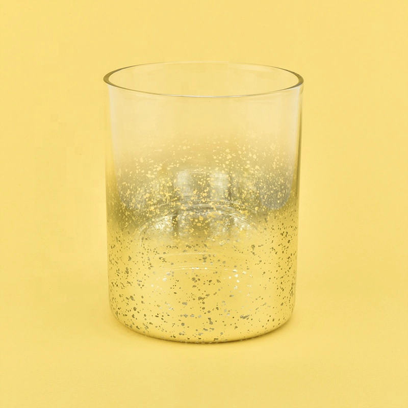 gold decorative glass candle holders for 10oz of candle filling