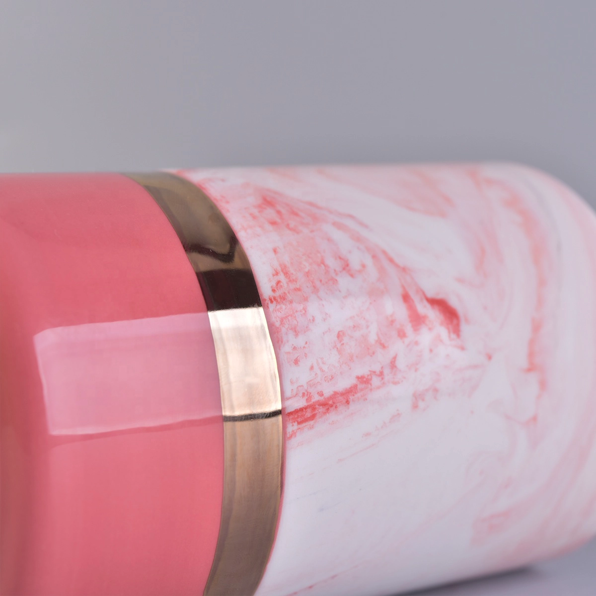6oz 8oz In bulk custom decorative pink ceramic candle jars