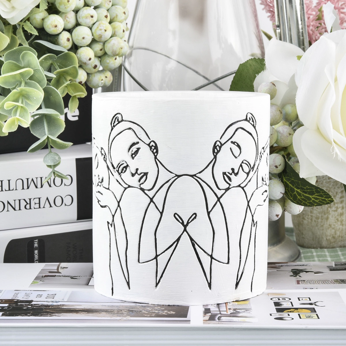 matte white concrete candle jars suppliers