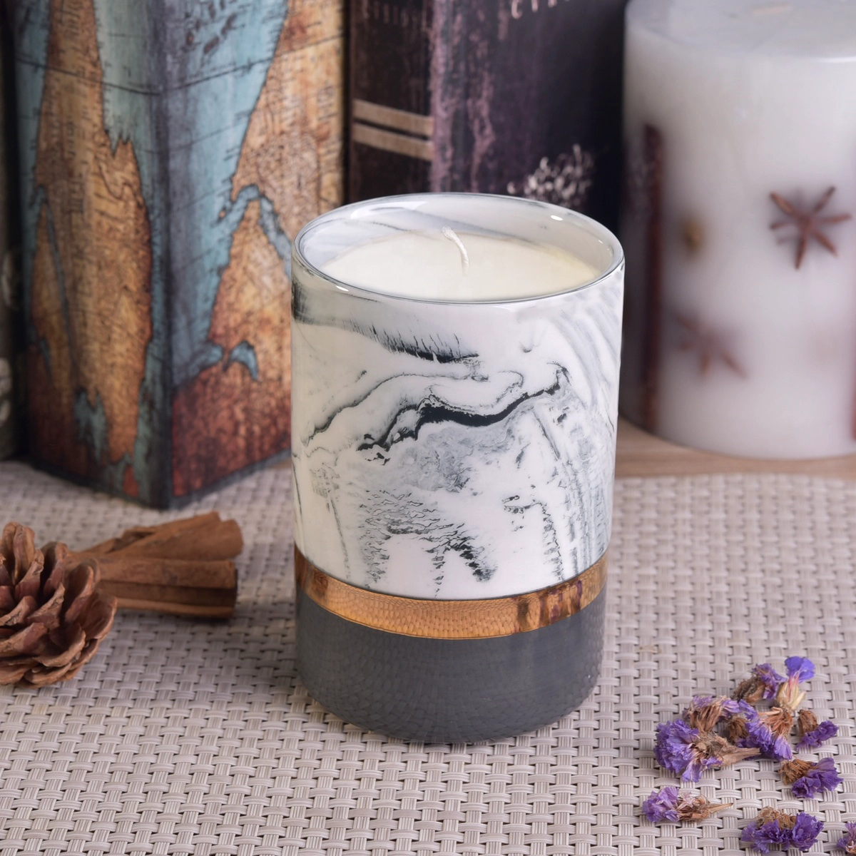 400ml China vintage ceramic votive decorative candle holder jars