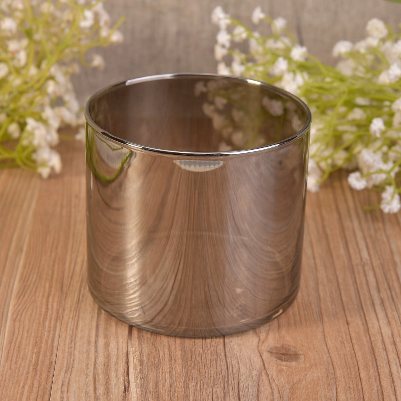 Luxurious Glass Candle cup clear candle stick Holder custom