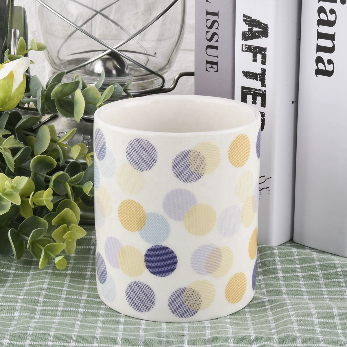In bulk empty porcelain luxury ceramic holders for candle making