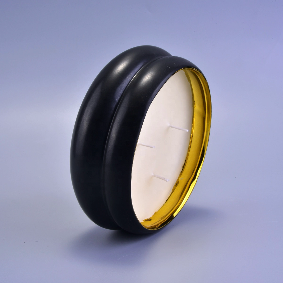 Wholesales custom 3 wick large ceramic candle jar holders