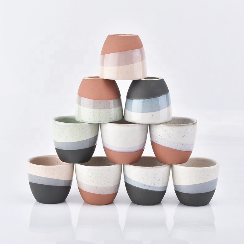 40ml round ceramic candle jar glazed candle cup wholesales
