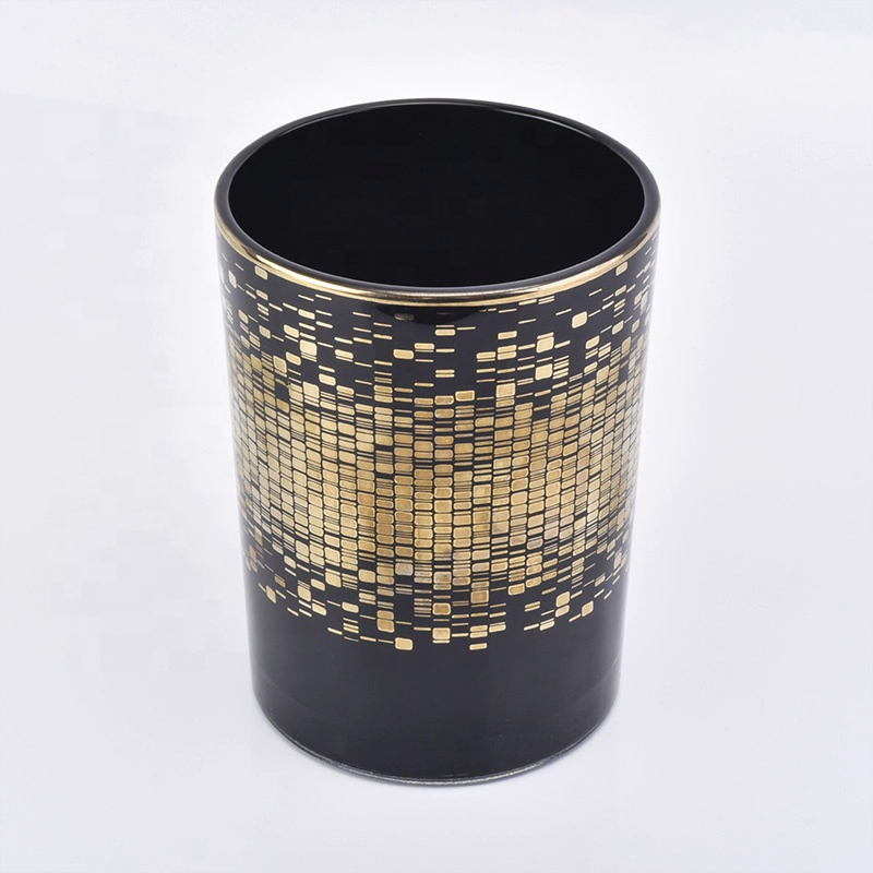 8oz 10oz 12oz black sprayed glass candle jars