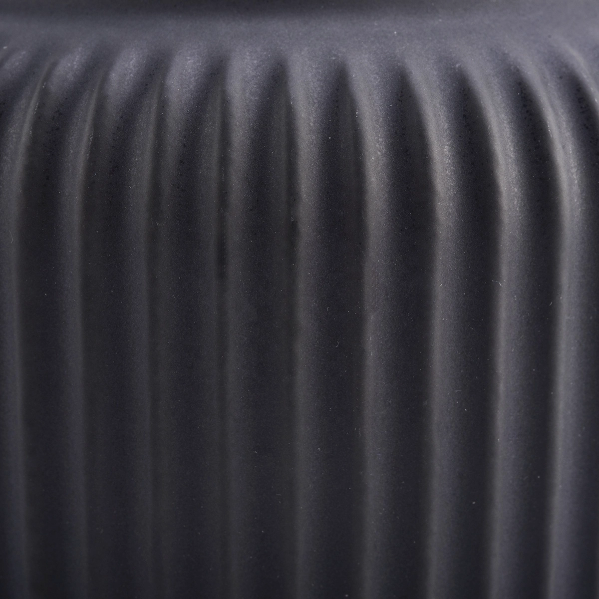 11oz matte black ceramic candle containers with stripe designs