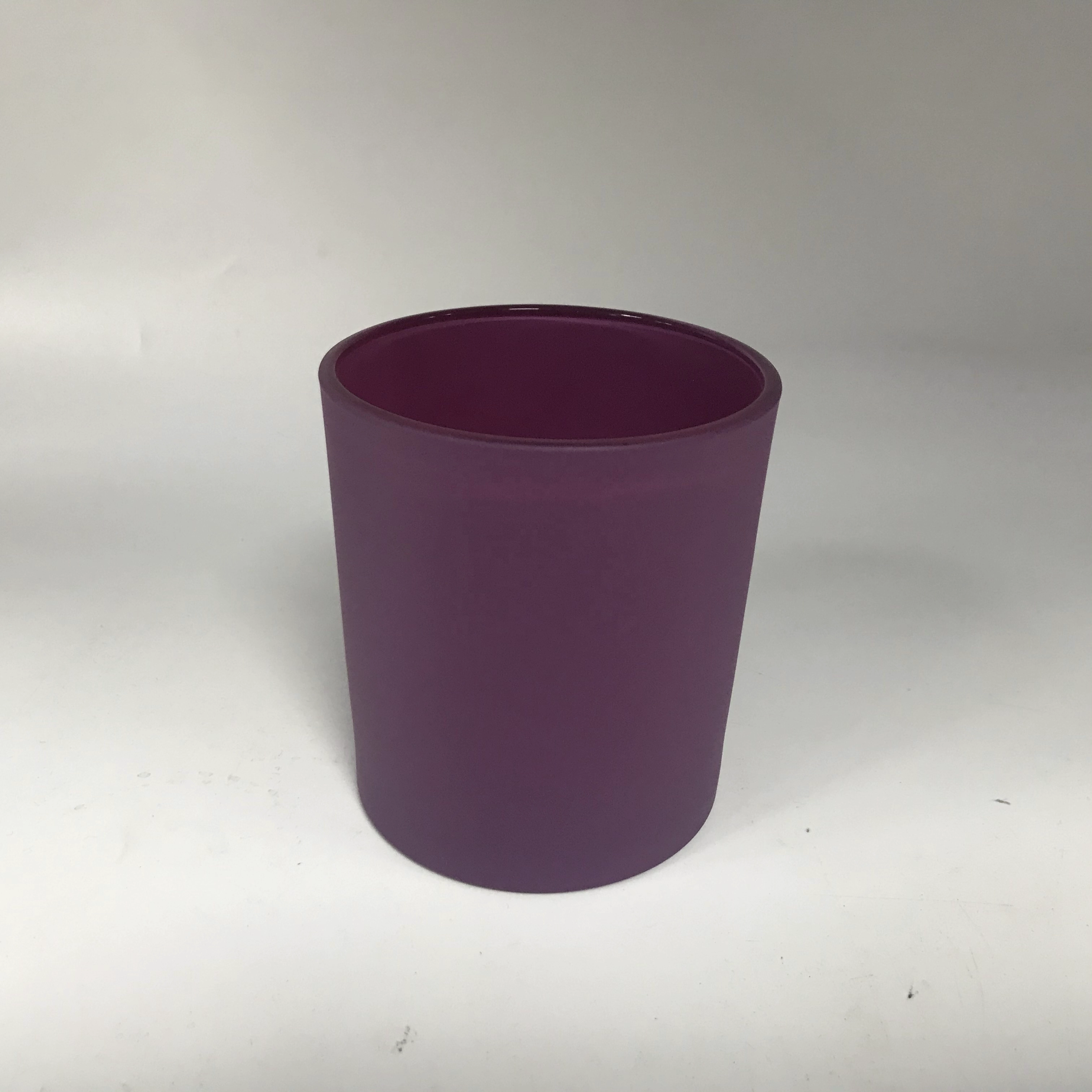 matte colored 8oz glass candle jars with gold lid