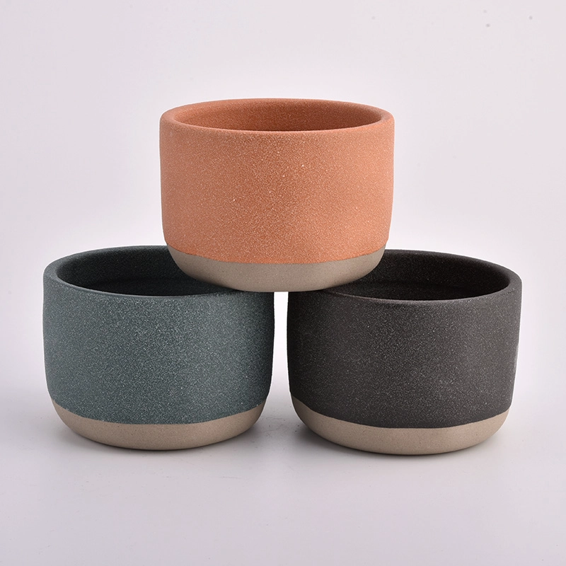 Recyclable ceramic candle jars for home decoration
