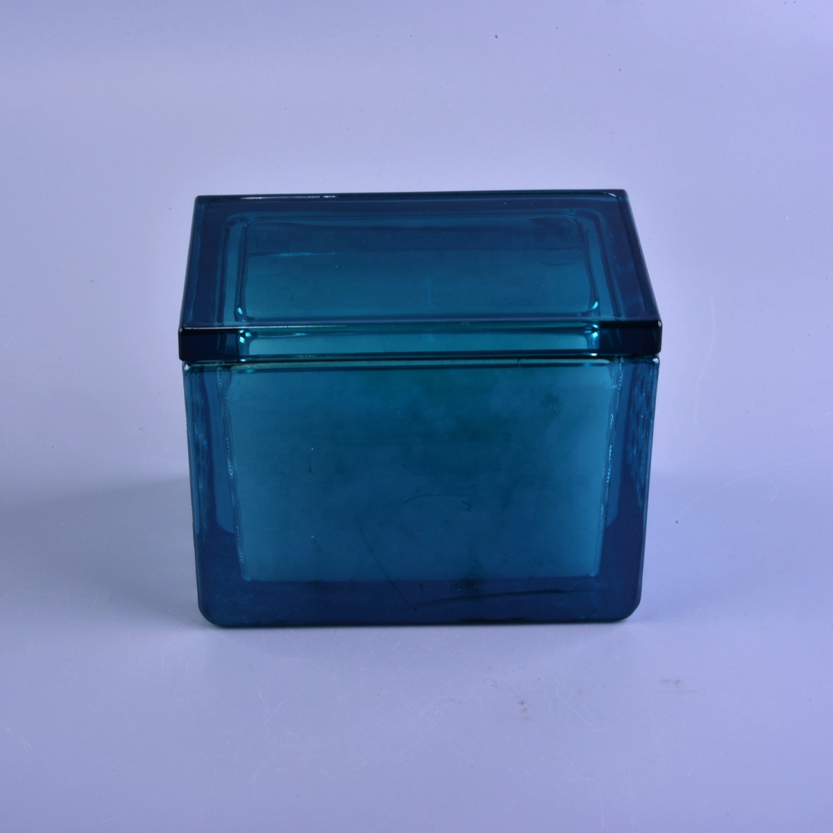 Hot sales luxury crystal square scented glass candle holders bulk