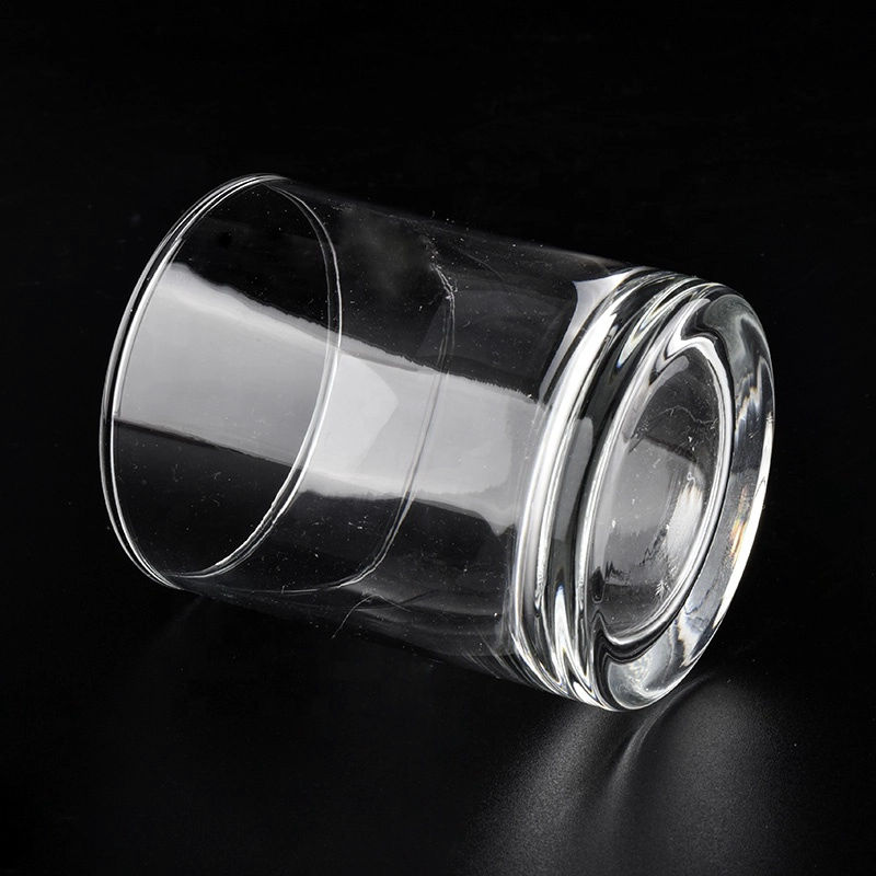 6oz cylinder glass candle jars with thick base
