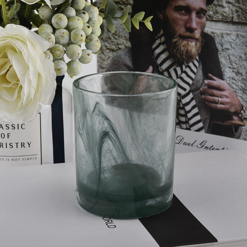 cloudy finished glass candle holders wholesale
