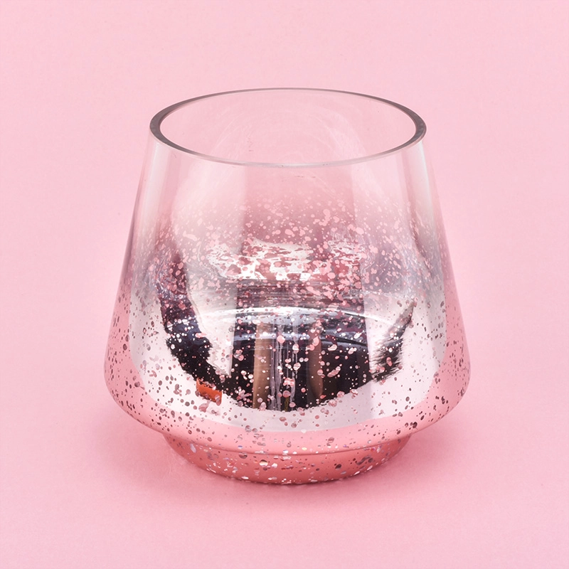 luxury glass candle jars for home decoration