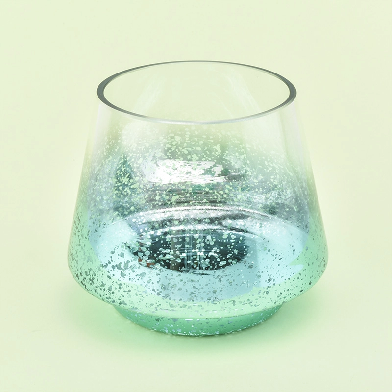 stackable customized electroplating glass candle holders