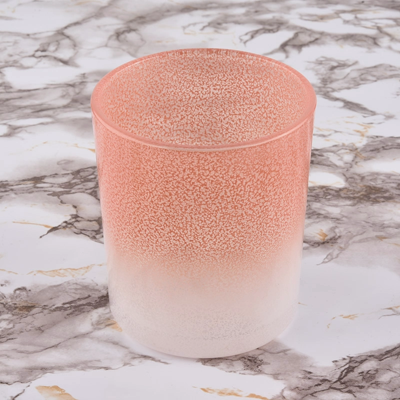 10 oz pink decorative glass jars for candle making