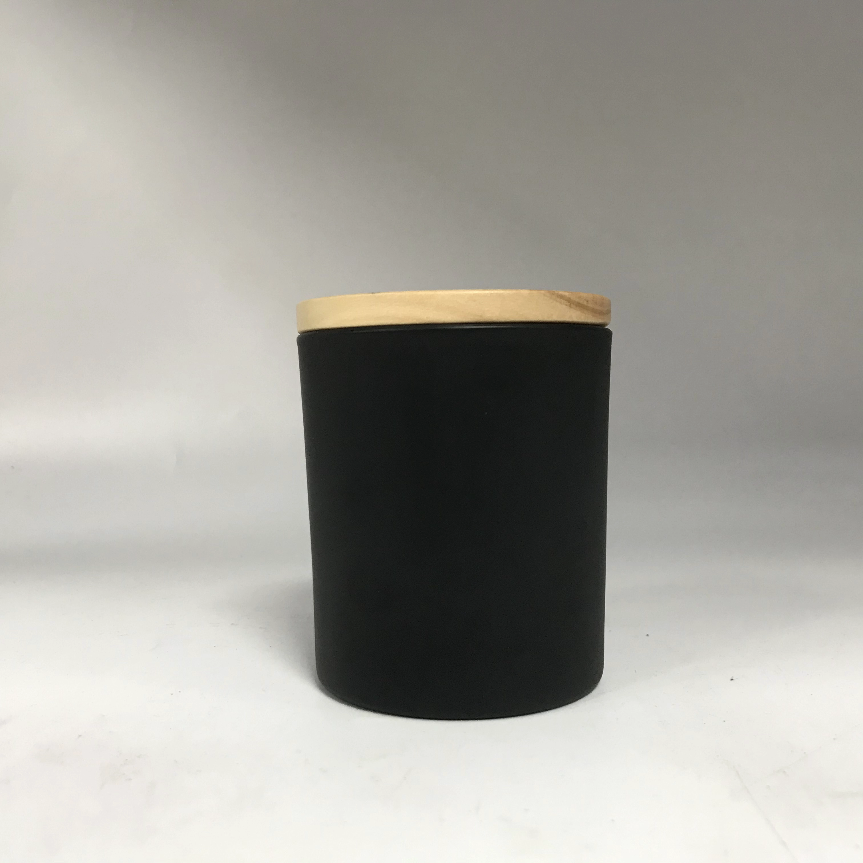 glass candle jars with wood lid