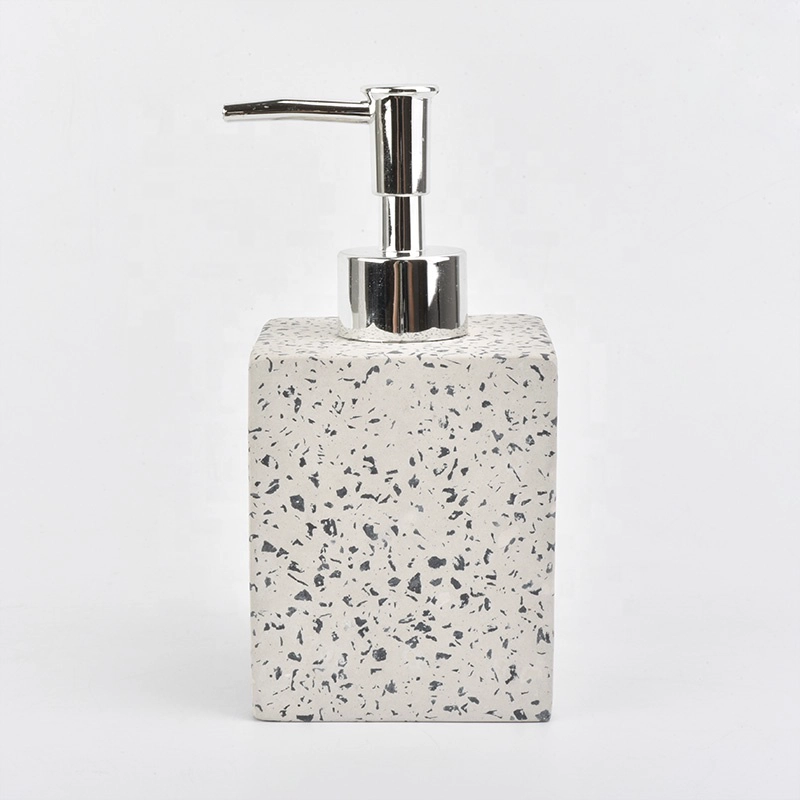 4pcs bathroom accessory sets concrete container marble varnish