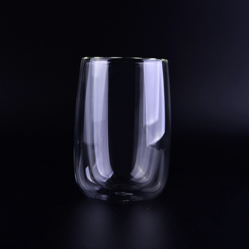 400ml Clear double wall glass water borosilicate layer mugs wholesales