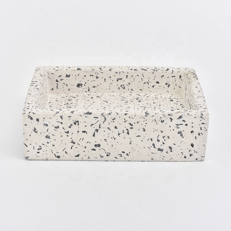 4pcs bathroom accessory sets concrete container marble varnish