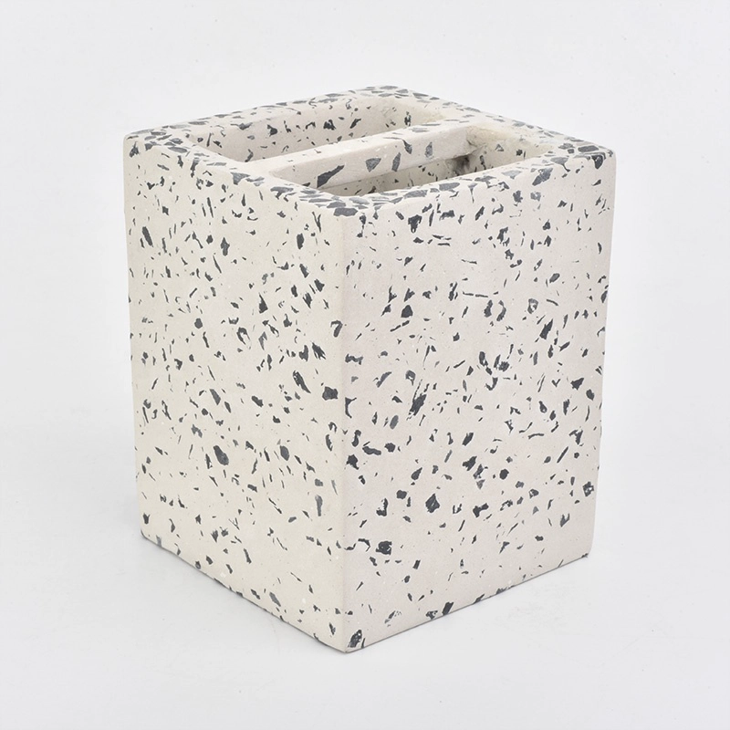 4pcs bathroom accessory sets concrete container marble varnish