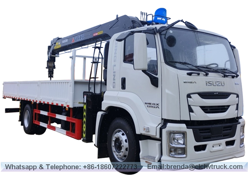 Isuzu Single Bridge 8 Ton Truck Crane For Sale
