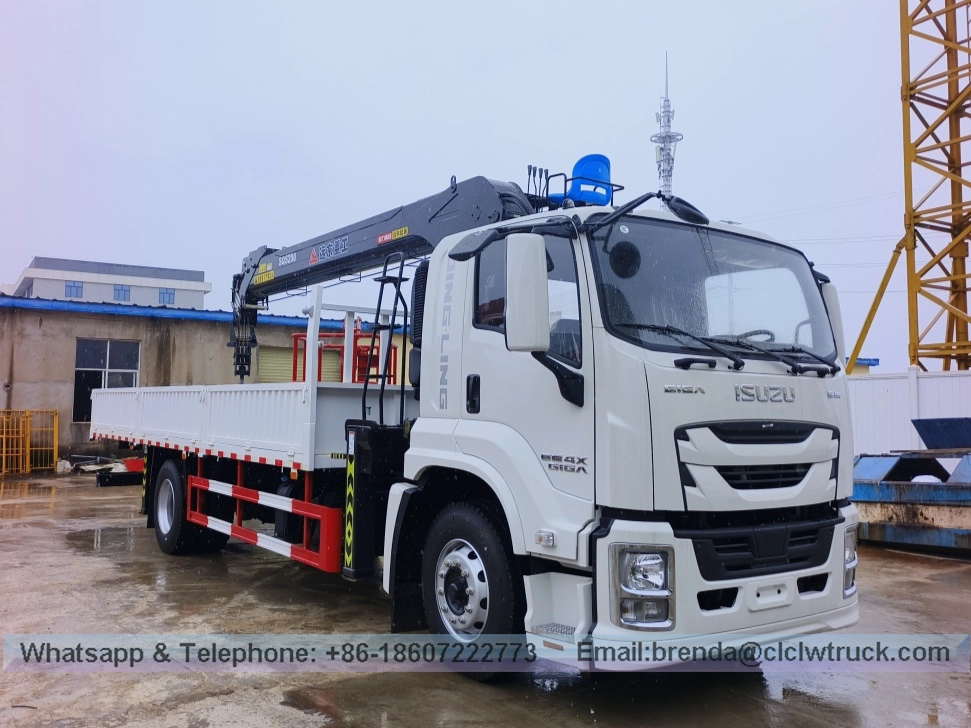 Isuzu Single Bridge 8 Ton Truck Crane For Sale
