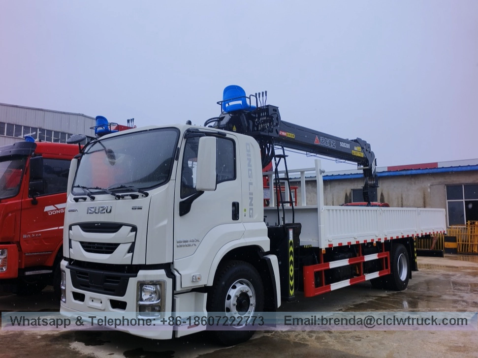 Isuzu Single Bridge 8 Ton Truck Crane For Sale