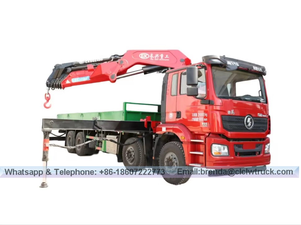 Shaanxi Auto Delong 35 ton Folding arm Truck Crane