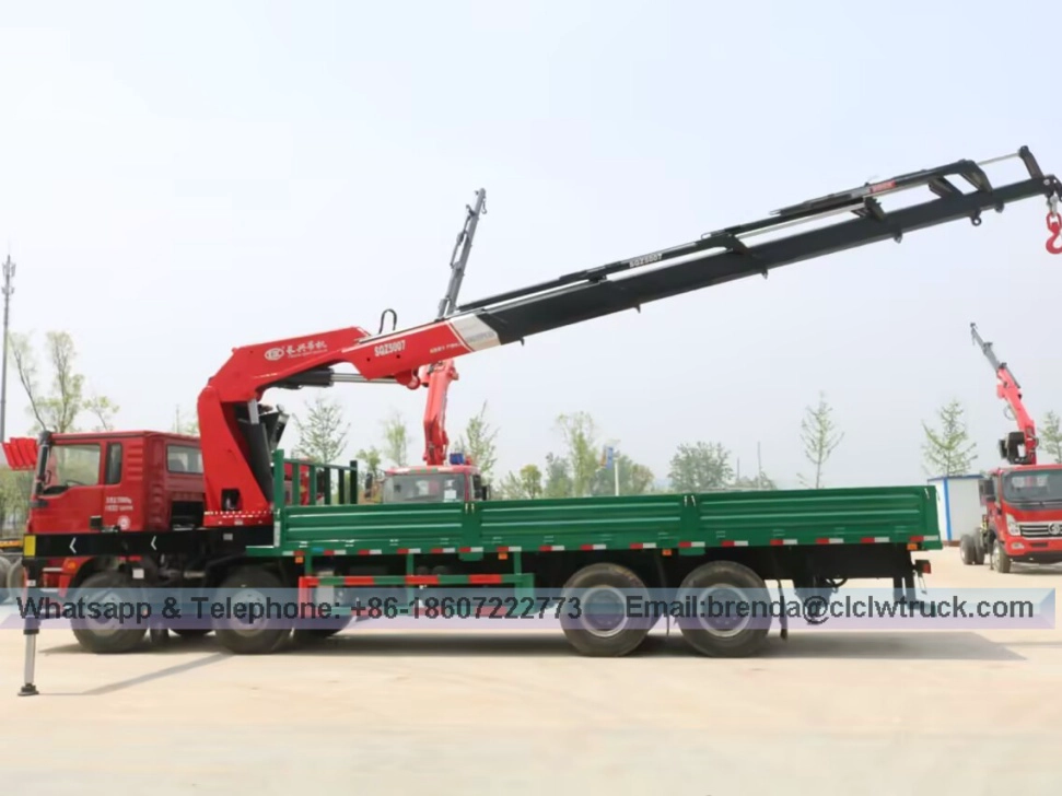 Shaanxi Auto Delong 35 ton Folding arm Truck Crane