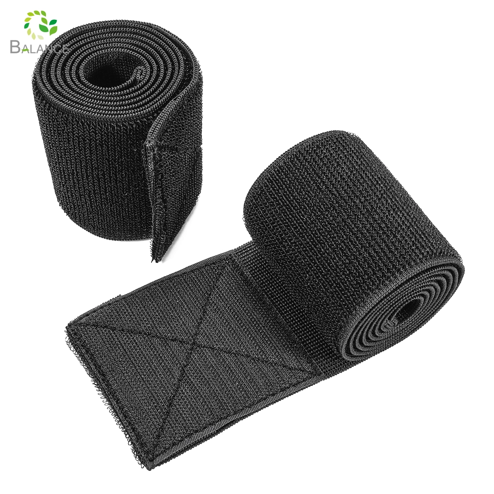 Maßgeschneidertes schwarzes elastisches, elastisches Klettband mit Klettverschluss, hergestellt in China