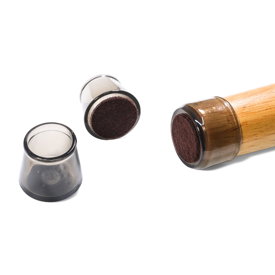 Furniture Protector Chair Leg Cup Rubber Leg Caps With Anti-slip Felt Pad