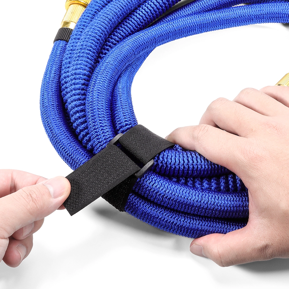 Adjustable reusable Nylon Hook and loop buckle strap, black