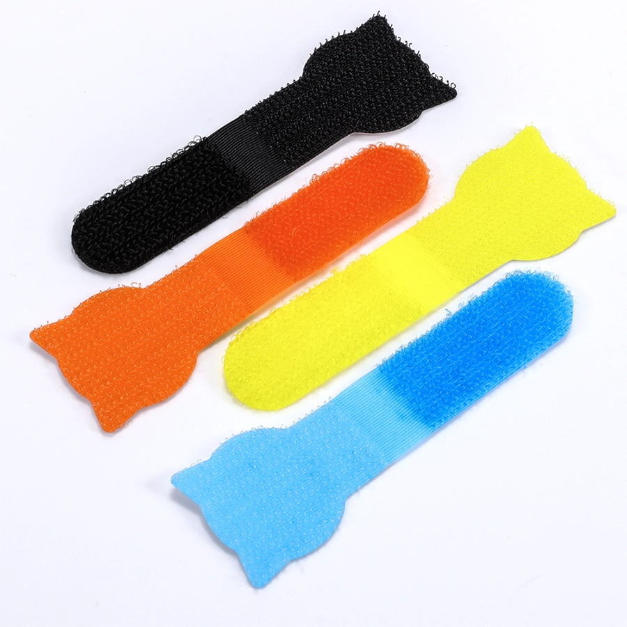 Weit verbreiteter selbstklebender Kabelclip, selbstklebender Riemen, bunter Nylon-Polyester-Kabelclip, Kabelaufbewahrung