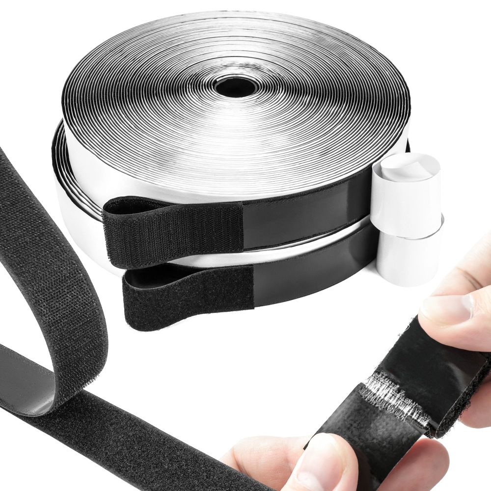 Premium -Klebstoff -Haken- und Loop -Streifen -Werksfabrik Direkt - Extra starker klebriger Nylonverschluss für Kleidung, Schuhe und Bürovorräte
