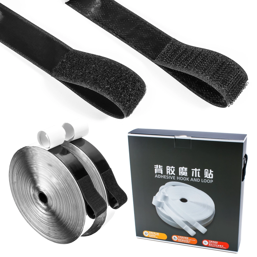 Premium -Klebstoff -Haken- und Loop -Streifen -Werksfabrik Direkt - Extra starker klebriger Nylonverschluss für Kleidung, Schuhe und Bürovorräte