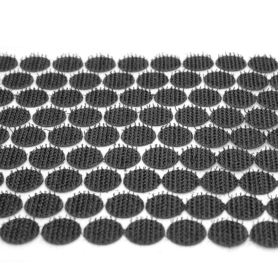 Langlebige Industriestärke Die-Schnitt-Haken- und Schleifenbefestigungsdots-Fabriklieferant Nylon Polyestermaterial für Automobiltextilanwendungen