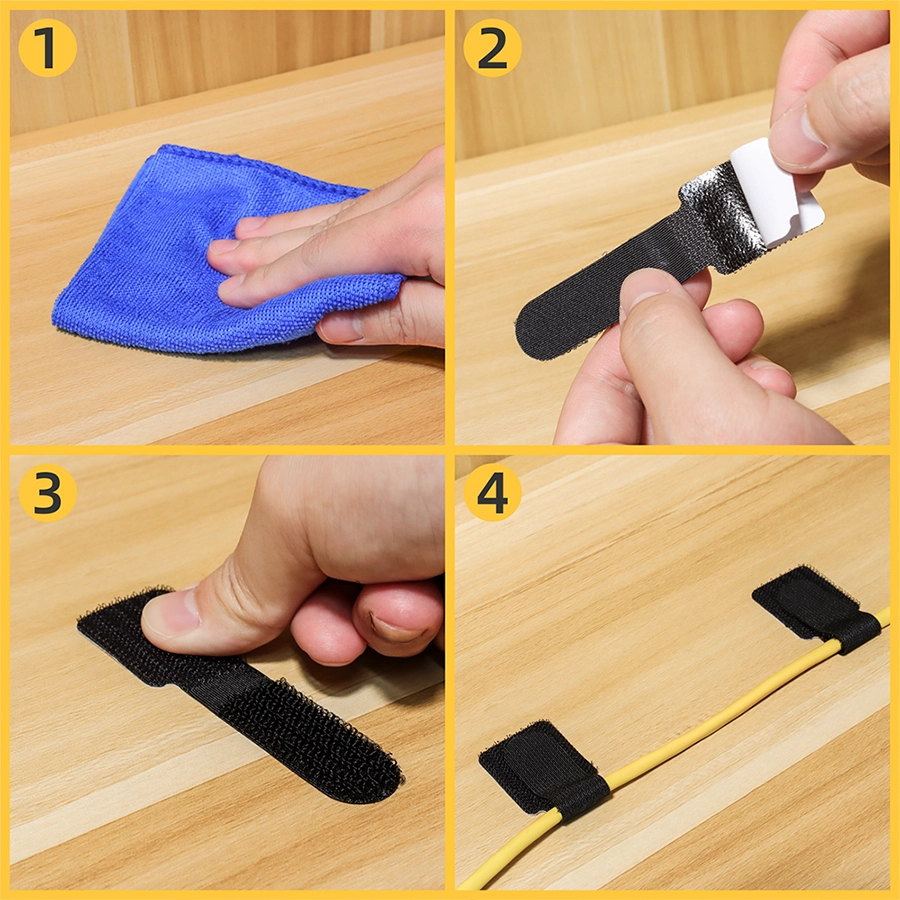 Adhesive Cable Clips Manufacturer Reusable Self Adhesive Cable Clips Waterproof Cord Organizer Clips for Home Office