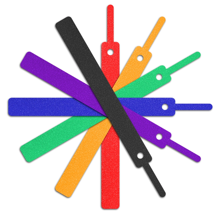 Back to Back Hook and Loop Cable Ties with Holes Multicolor Reusable Bulk Wholesale for Home Office Warehouse Organizer Storage