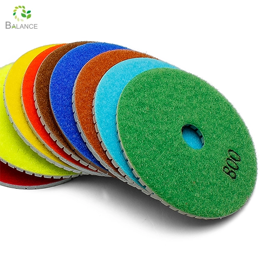 Flexible Diamond Polishing Pads Wet Dry High Efficiency Buffing Pad for Marble Granite Floor Polisher Tools with Hook Loop Backing Supplier