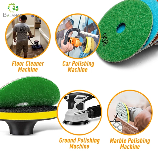 Flexible Diamond Polishing Pads Wet Dry High Efficiency Buffing Pad for Marble Granite Floor Polisher Tools with Hook Loop Backing Supplier