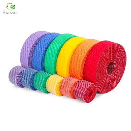 Elastic Back to Back Hook and Loop Cable Ties Adjustable Reusable Nylon Self Gripping Fastener Straps Roll Pack Wholesale for Organizing