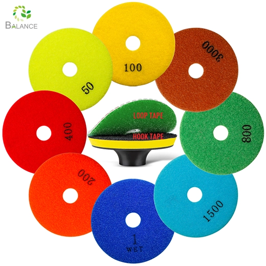 China Lieferant Flexible Diamantpolierkissen 100 200 400 3000 Grit für Granit Marmor Stone Quarz Engineered Stone Buffing Pad Tools Politur