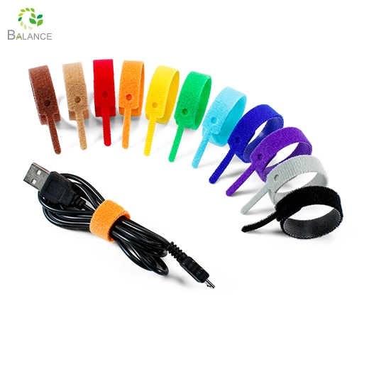 Auto-adhésif durable Back to Back Hook and Loop Cable Tie STRAP ORGANISATEUR POUR LES FILLEURES DE TIRE Gestion de câble Fournisseur de gros fournisseur