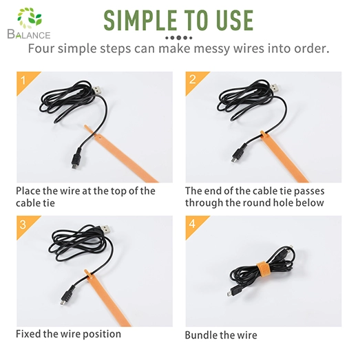 Auto-adhésif durable Back to Back Hook and Loop Cable Tie STRAP ORGANISATEUR POUR LES FILLEURES DE TIRE Gestion de câble Fournisseur de gros fournisseur