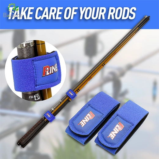 Wholesale Supplier High Quality Elastic Neoprene Fishing Rod Band Hook and Loop Strap for Fishing Tackle