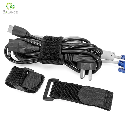 China Manufacturer Adjustable Hook and Loop Elastic Straps with Buckle Elastic Loop Cinch Strap for Cables Ties