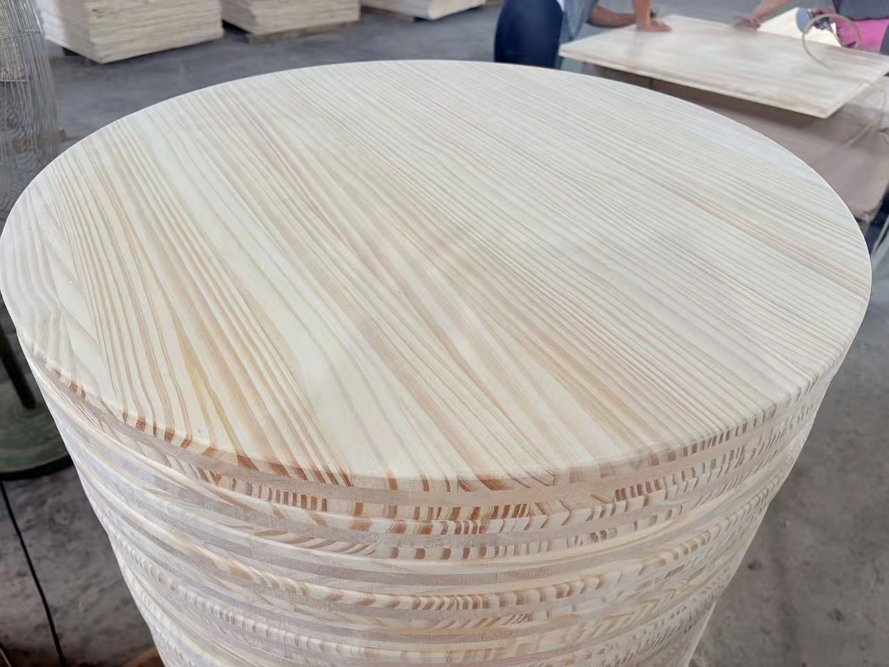 Custom 3-Layer Radiata Pine Table Tops in Rectangle, Square and Round Shapes