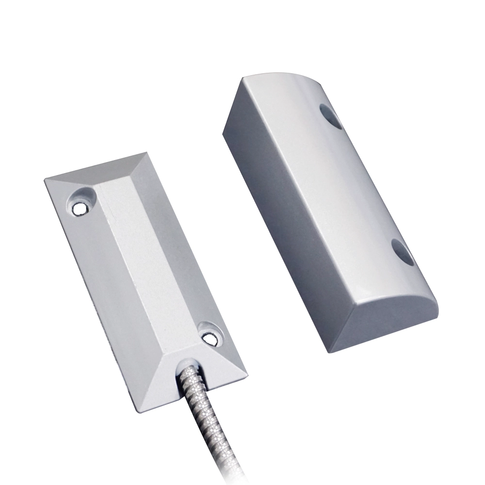 Sensor de contato magnético de porta com fio de metal aéreo NC ou NO para controle de acesso e sistema de alarme contra roubo