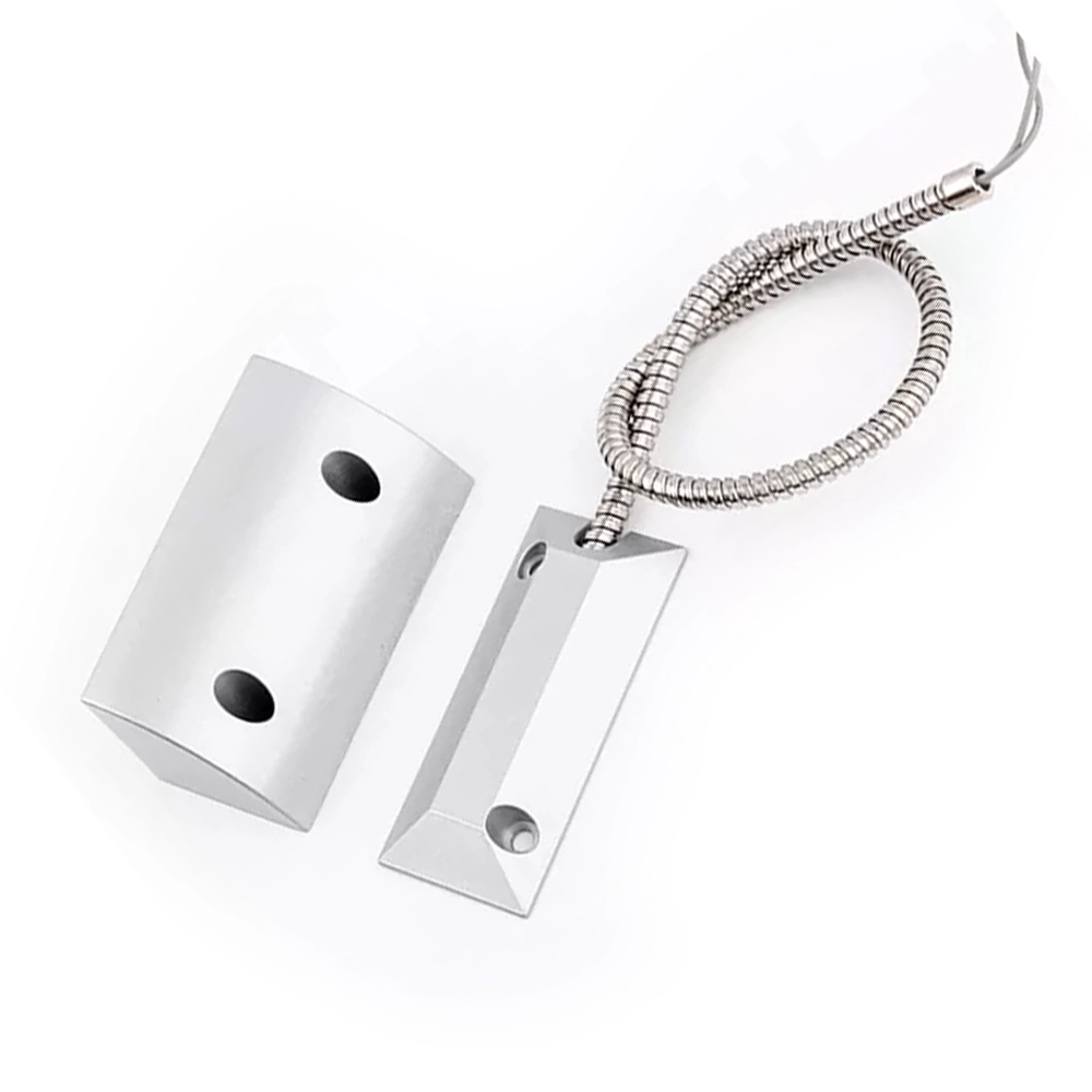 Sensor de contato magnético de porta com fio de metal aéreo NC ou NO para controle de acesso e sistema de alarme contra roubo